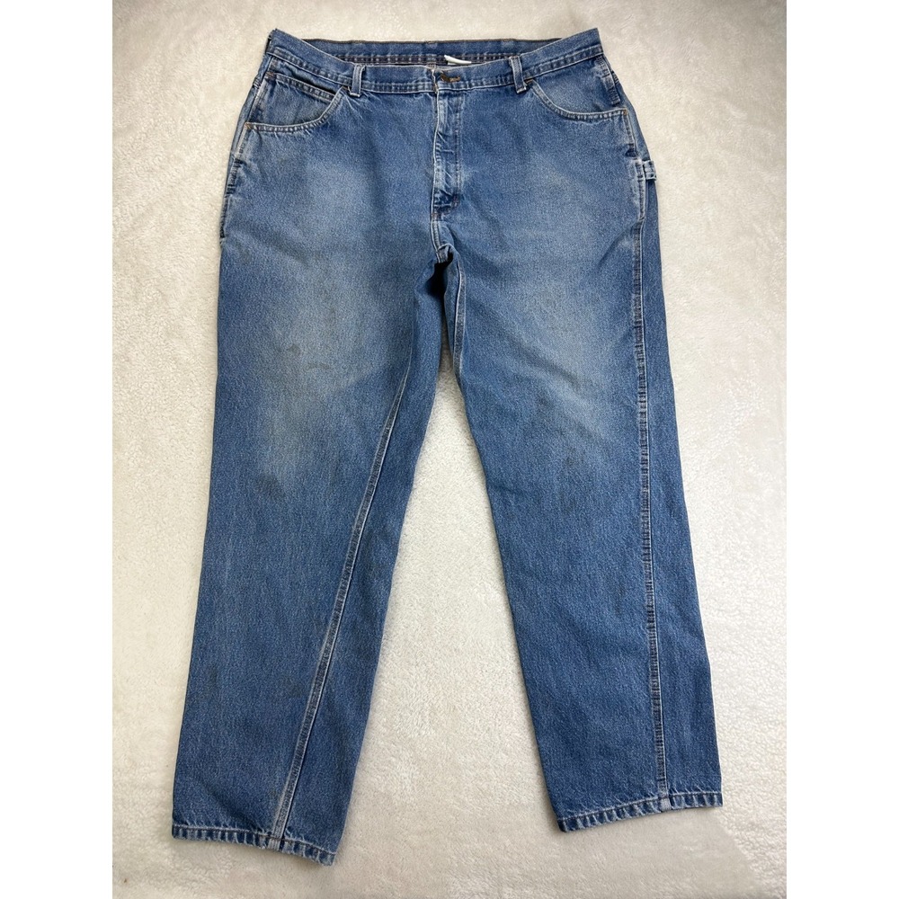 KEY FR x Westex Indura Workwear Jeans Mens 38x32 Blue Flame Resistant Carpenter